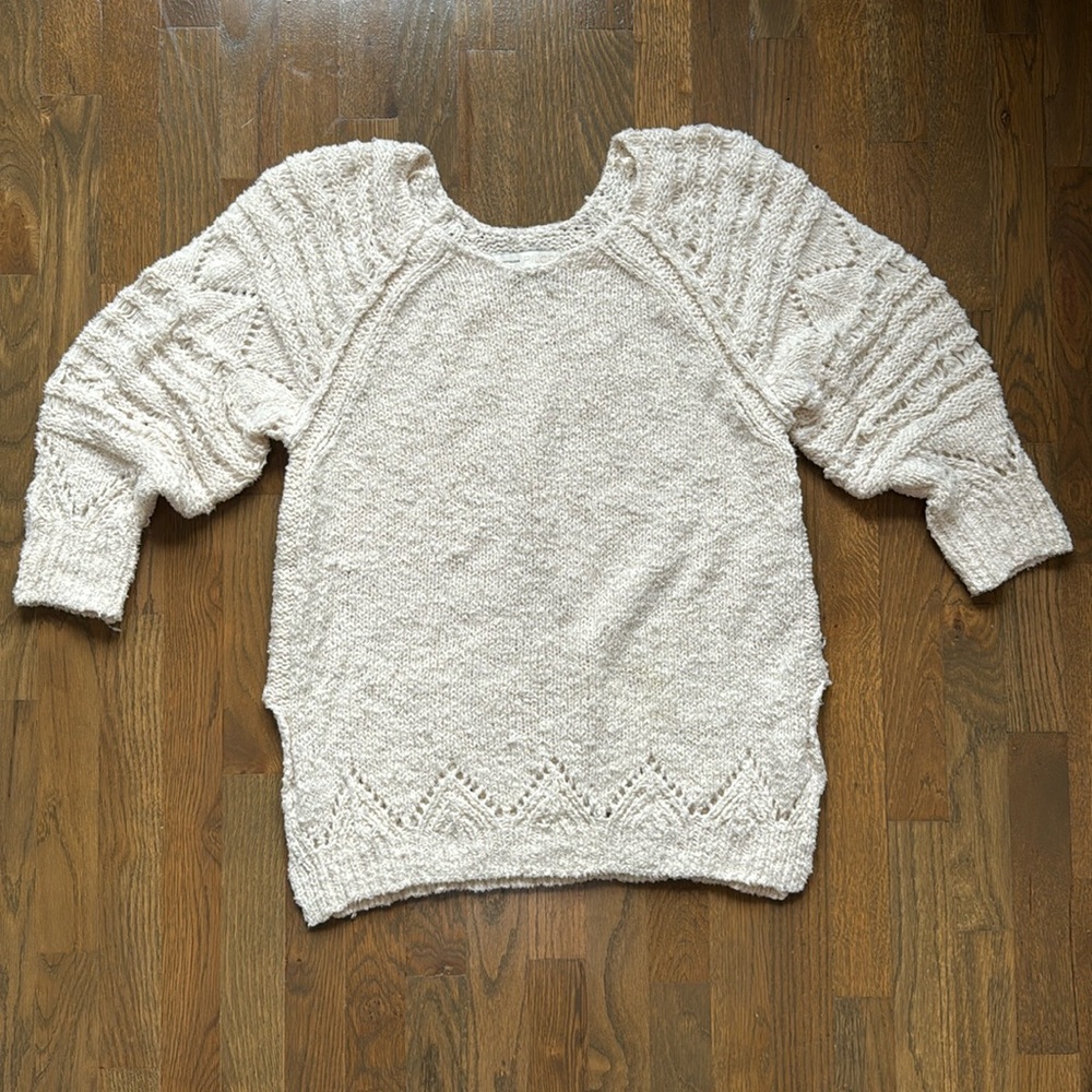 Gorgeous Anthropologie Pilcro Luna Ivory Sweater Size Medium